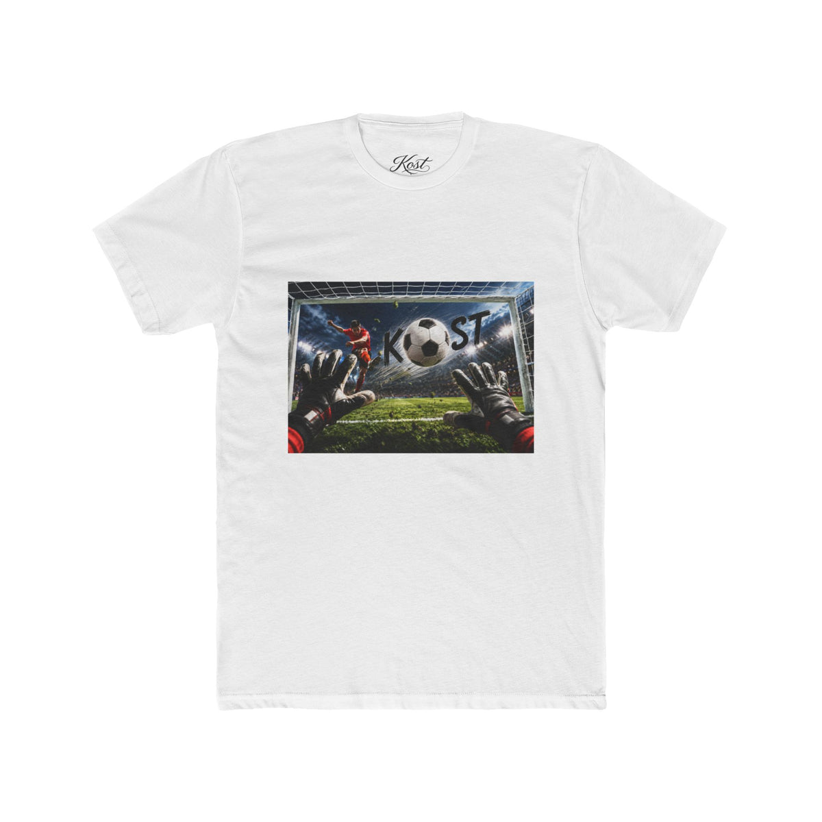 Soccer Goalkeeper Save T-Shirt — Action Soccer Scene Tee