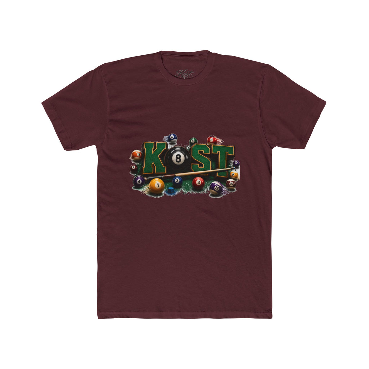 Pool Balls KOST Crew Tee — Billiards Graphic T-Shirt