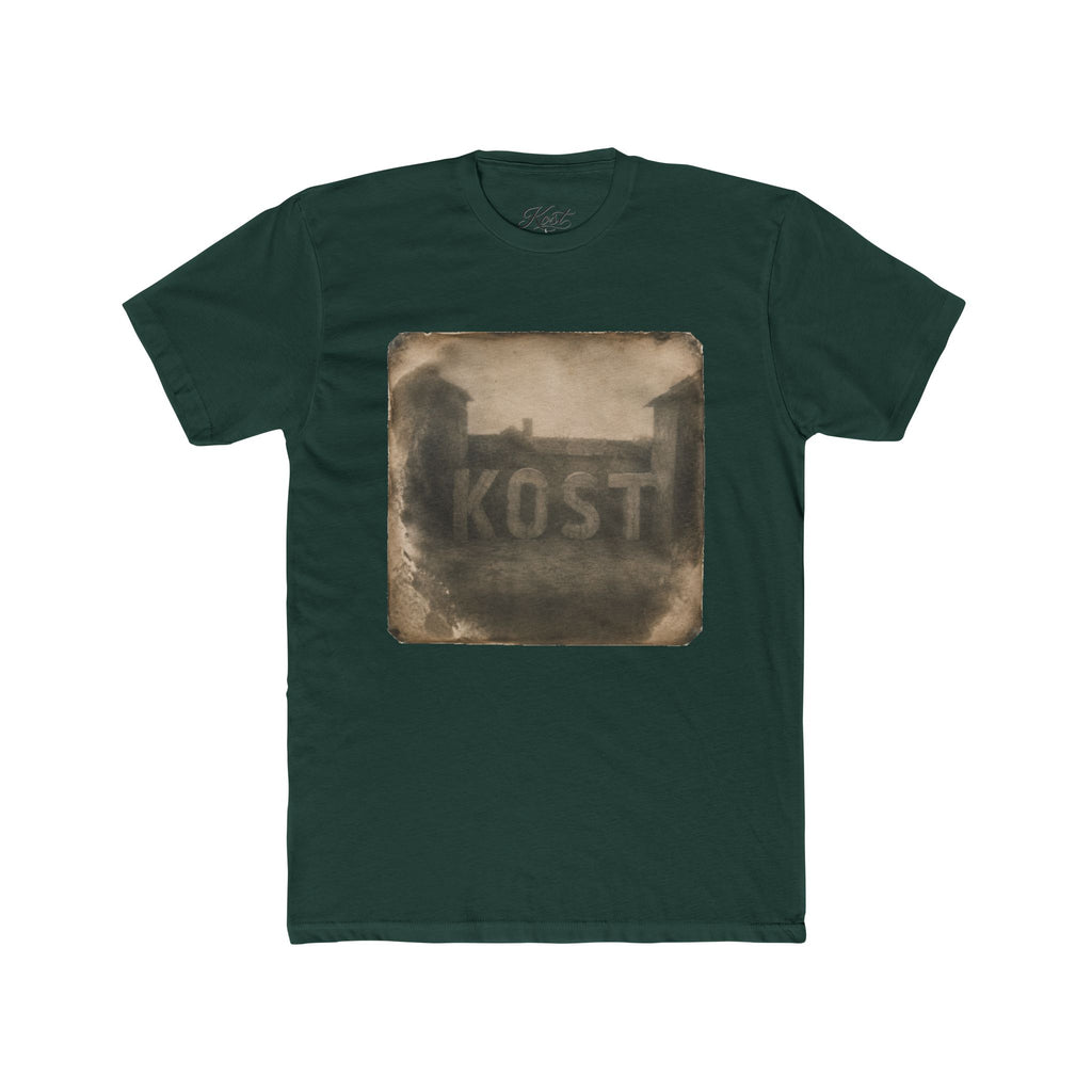 Vintage Photo Tee — 'KOST' Sepia Building Graphic