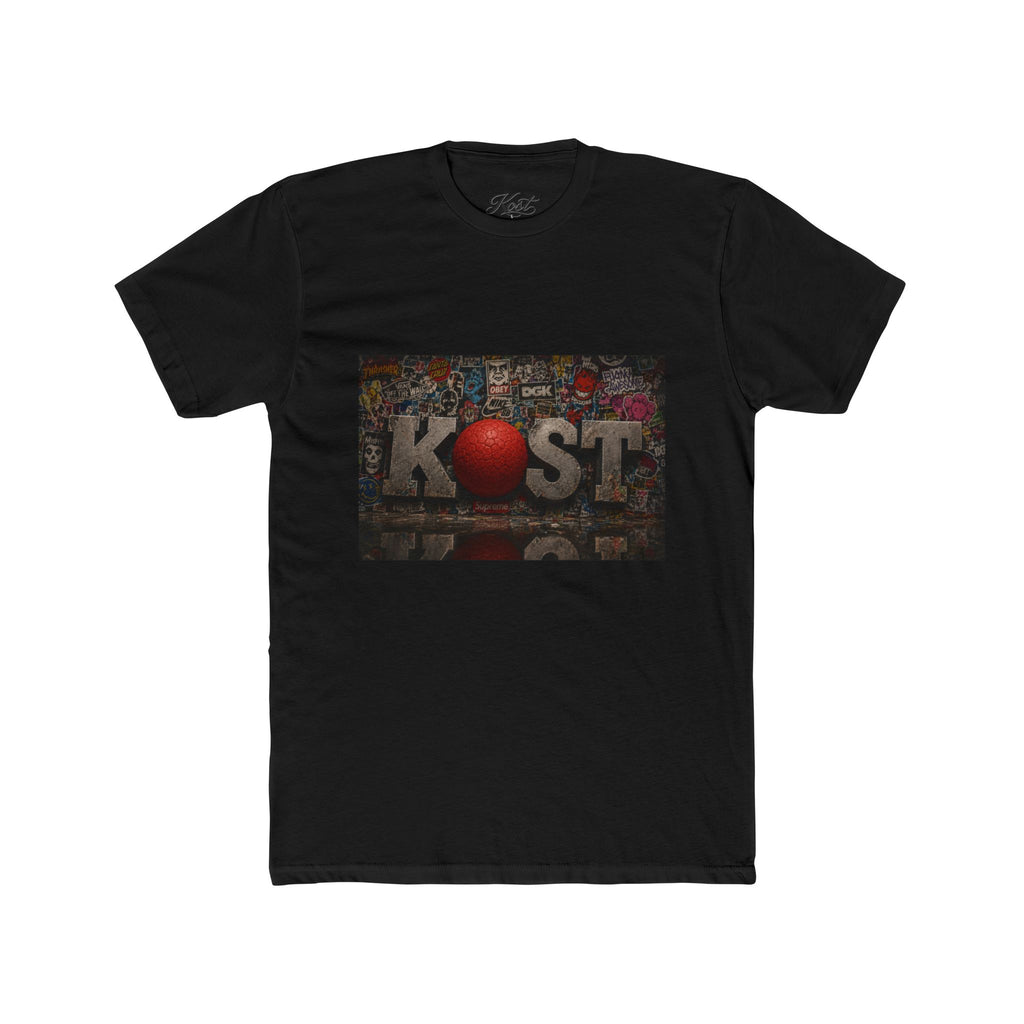 KØST Vintage Sticker Collage Tee — Red Heart Logo Graphic T‑Shirt