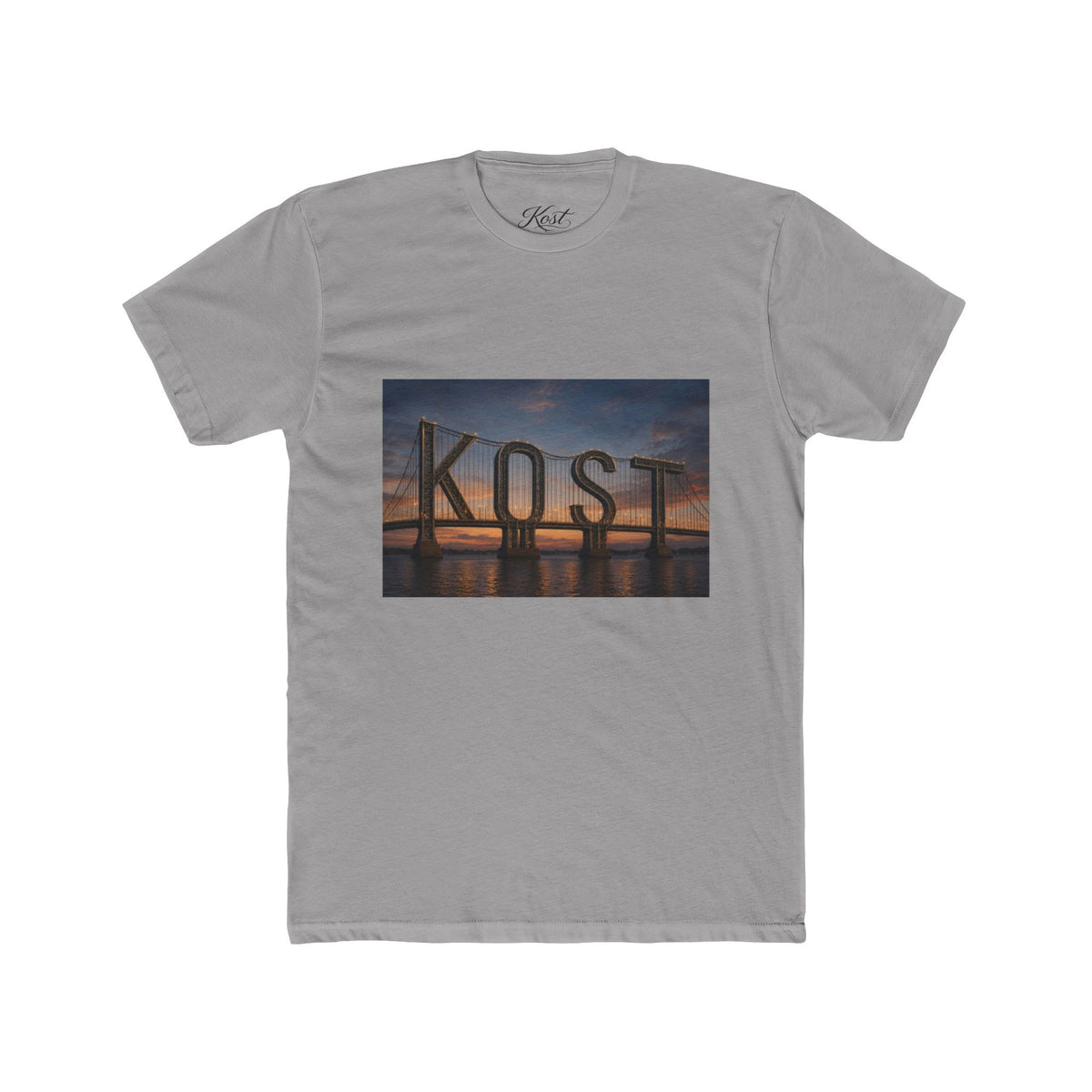 Kost Bridge Sunset Tee — Scenic Photo Graphic T-Shirt
