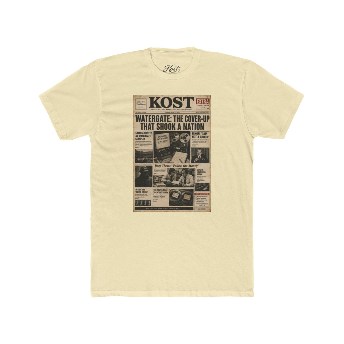 Watergate Front Page T‑Shirt — Vintage Newspaper Graphic Tee