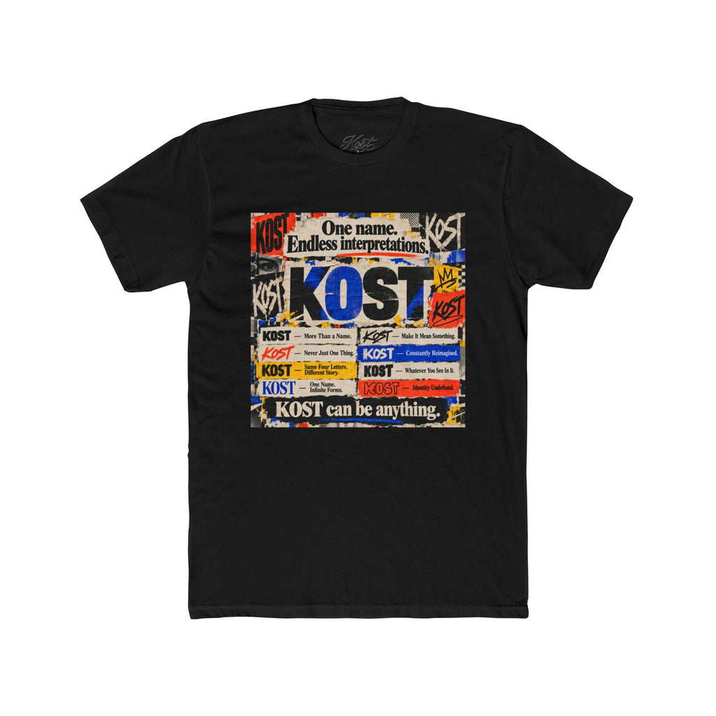 KOST Vintage Patchwork Tee — 'KOST' Collage Graphic Cotton T-Shirt