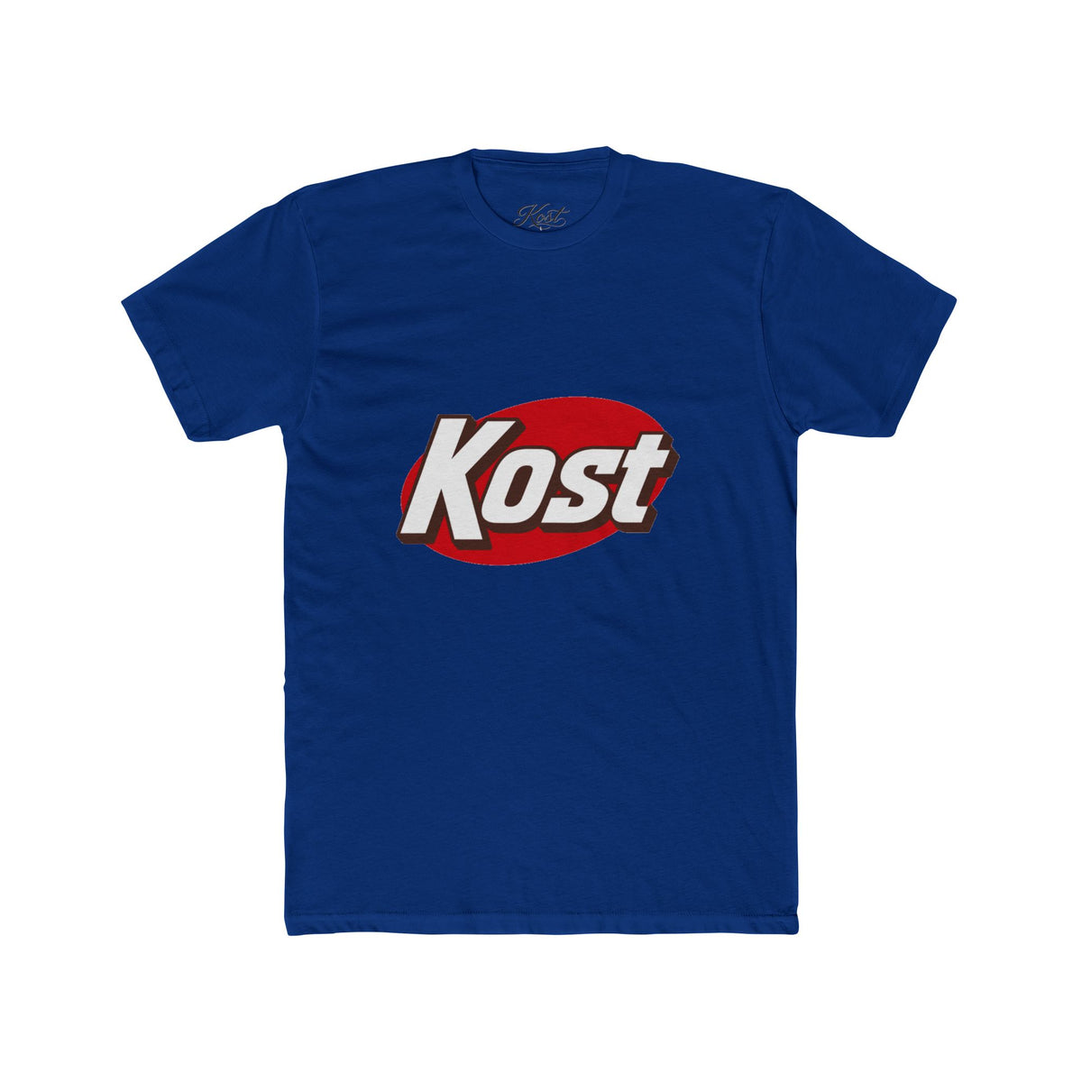 Kost Logo Tee — Retro Red Oval Graphic Cotton T‑Shirt