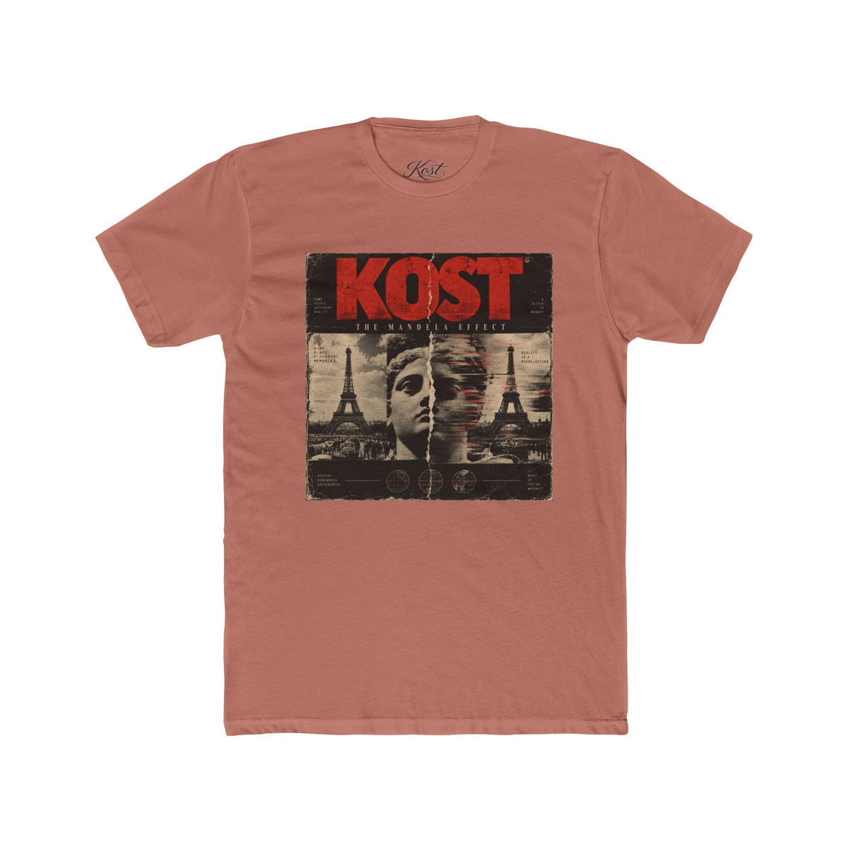 KOST Paris Collage T-Shirt — Retro JFK & Eiffel Tower Graphic Tee