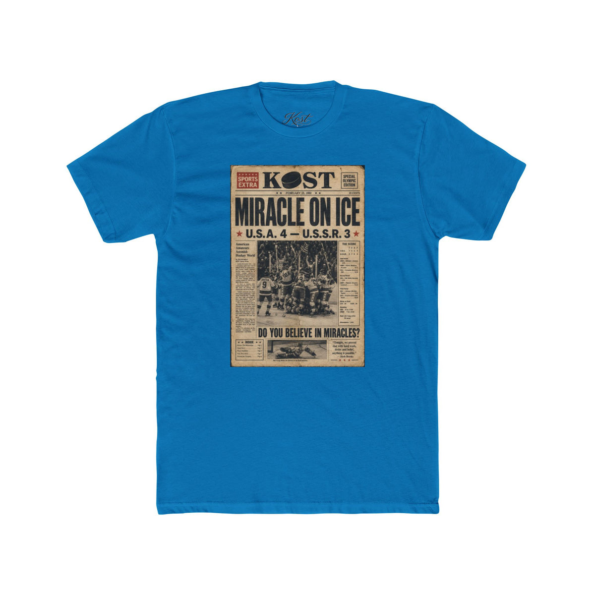 Miracle on Ice Vintage Newspaper T‑Shirt