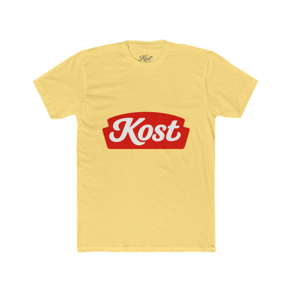 Kost Logo Tee — Retro Red Script Graphic T-Shirt