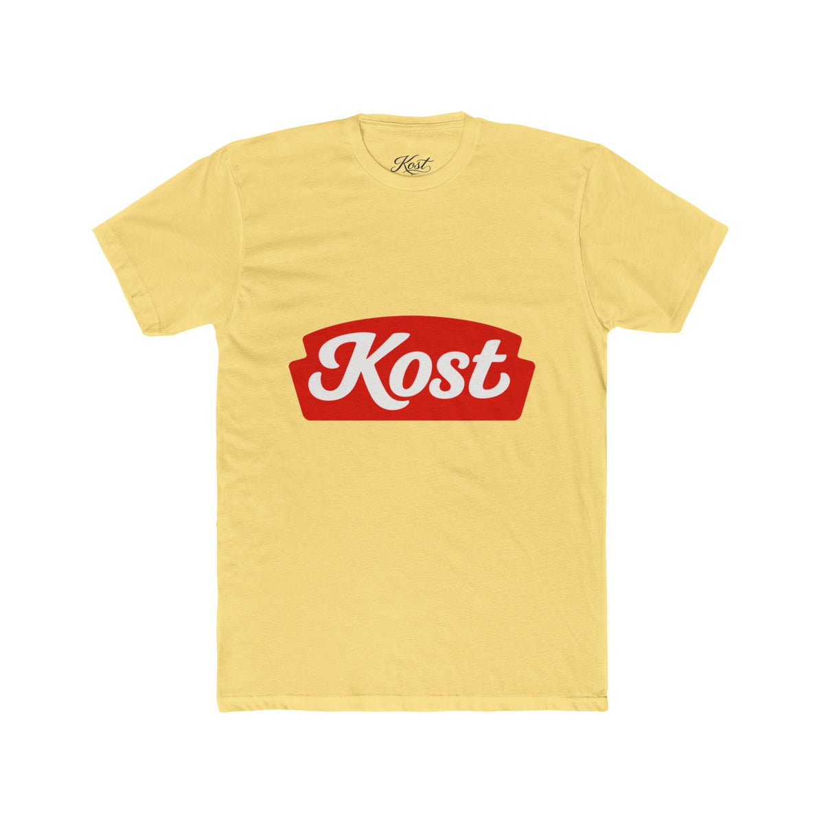 Kost Logo Tee — Retro Red Script Graphic T-Shirt