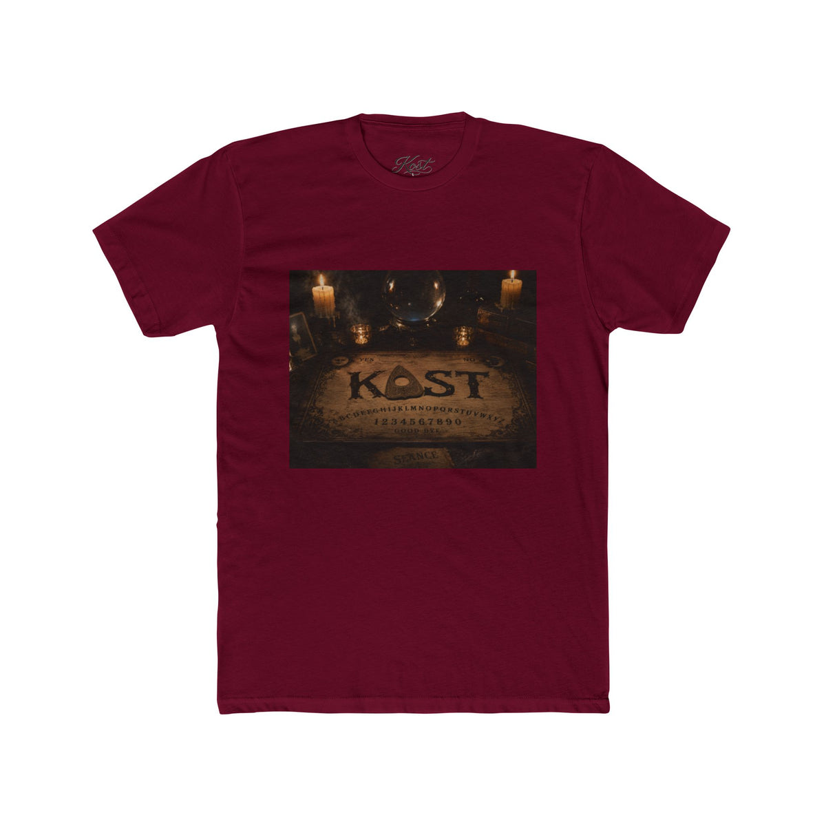 K-est Ouija Board T‑Shirt — Vintage Candlelit Spirit Board Tee