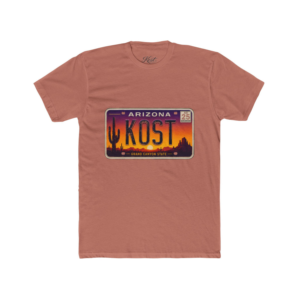 Arizona License Plate Tee - KOST Desert Sunset Graphic T-Shirt
