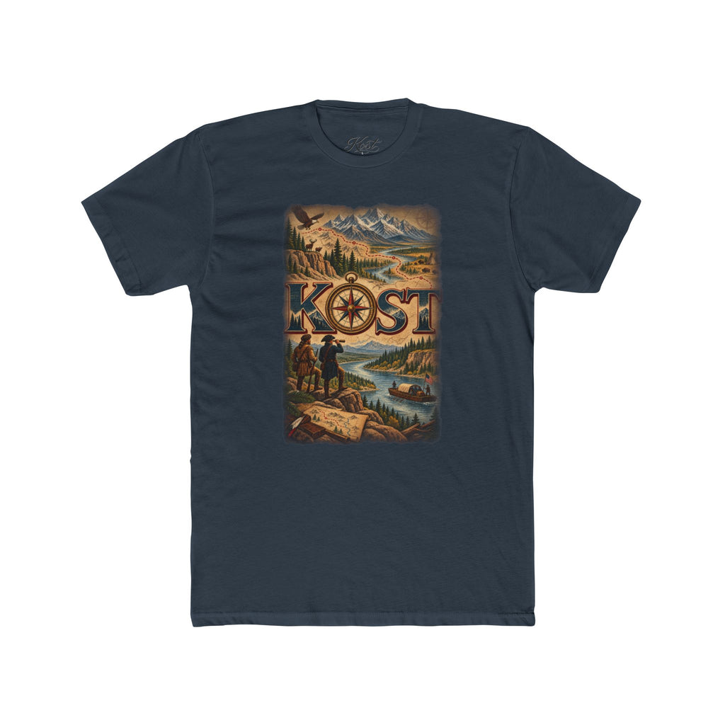 Kost Adventure Tee — Vintage Mountain River Travel Graphic T-Shirt