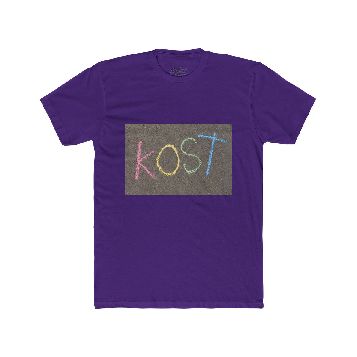 KOST Chalkboard Tee — Colorful Handwritten Graphic T-Shirt