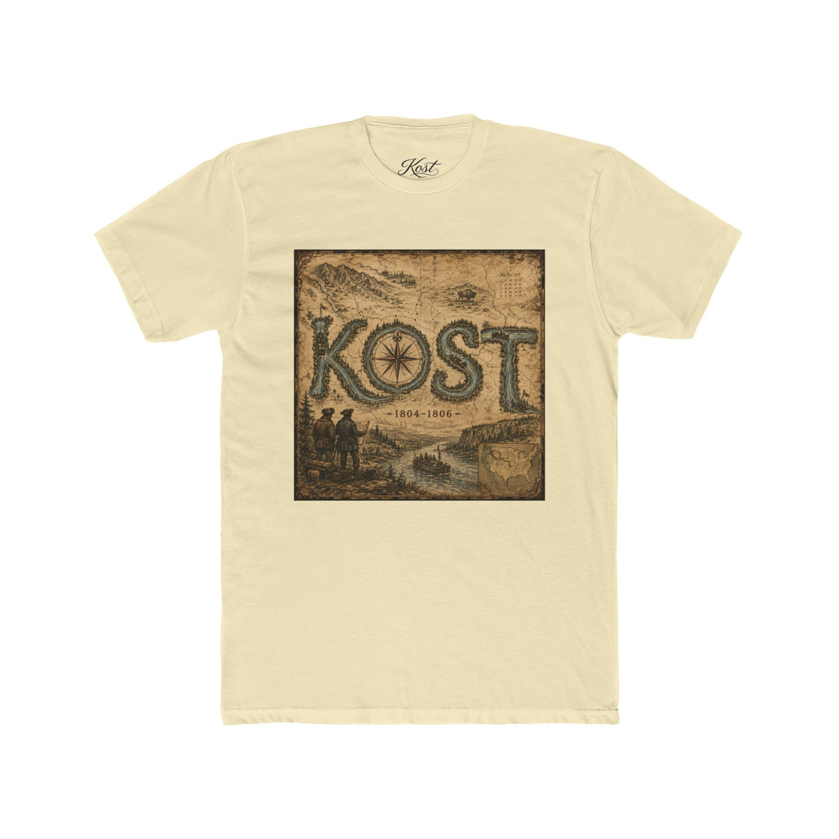 Vintage Compass 'KOST' Crew Tee - Nautical Adventure T-Shirt