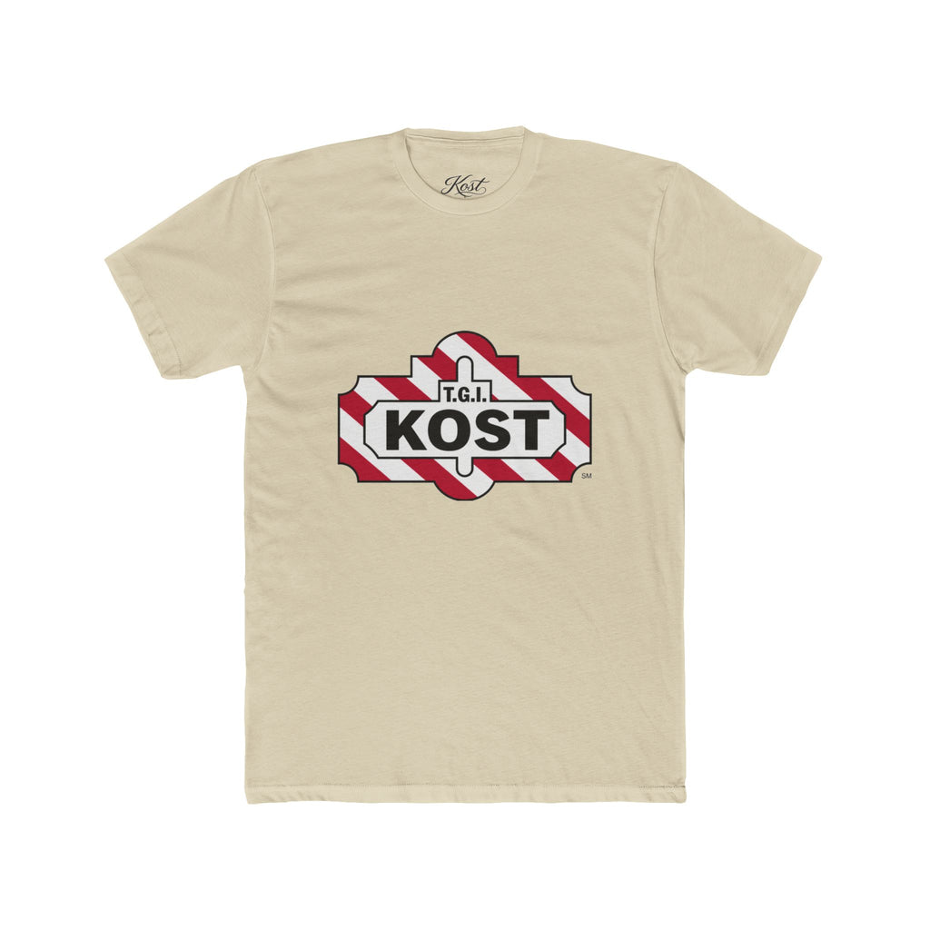 KOST Logo Tee — Retro Candy-Stripe Graphic T-Shirt