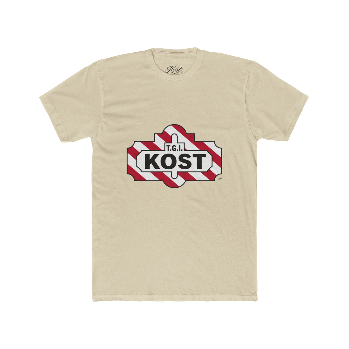 KOST Logo Tee — Retro Candy-Stripe Graphic T-Shirt