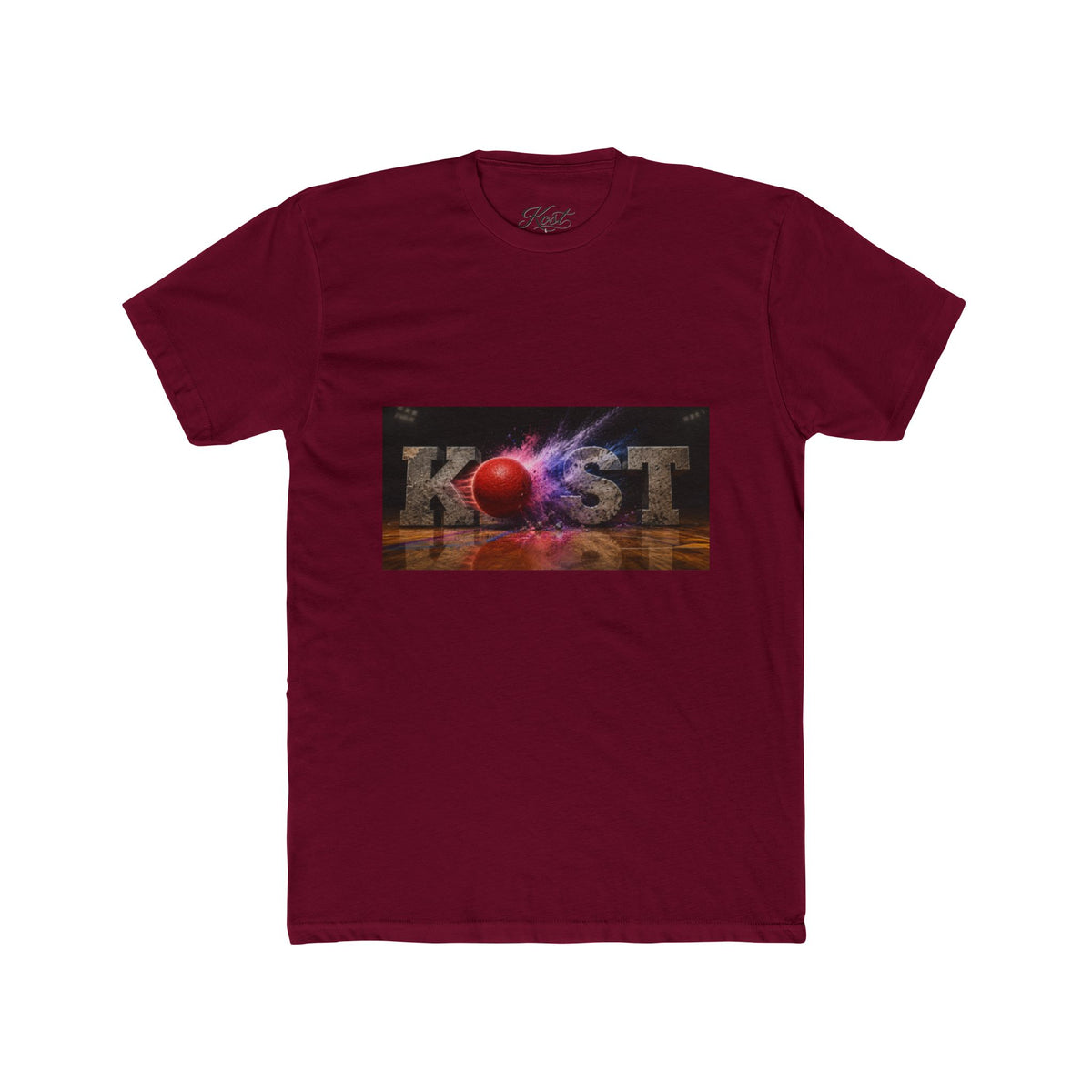Cosmic Burst Tee — 'KOST' Retro Space Graphic T-Shirt