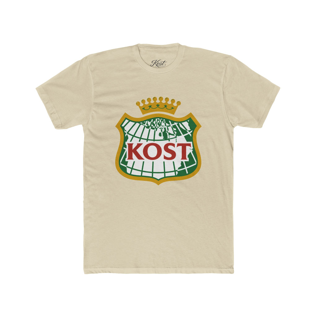 KOST Crest T‑Shirt — Vintage Crowned Globe Logo Tee