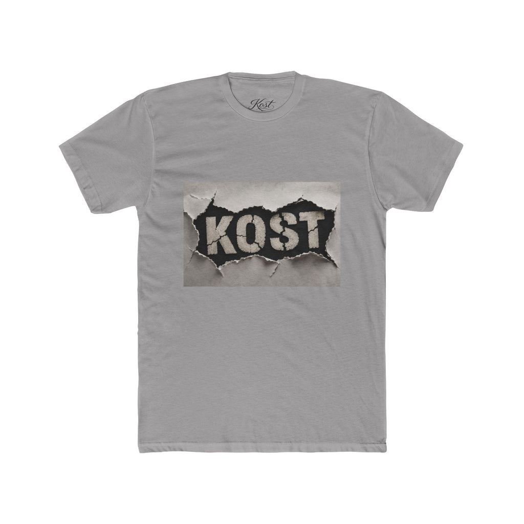 KOST Graphic T-Shirt – Distressed Black and White Streetwear Tee