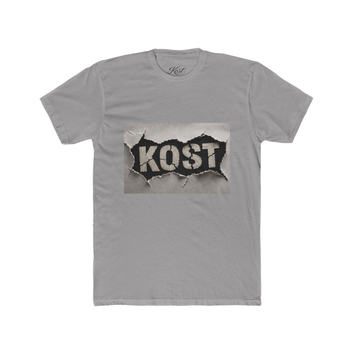 KOST Graphic T-Shirt – Distressed Black and White Streetwear Tee