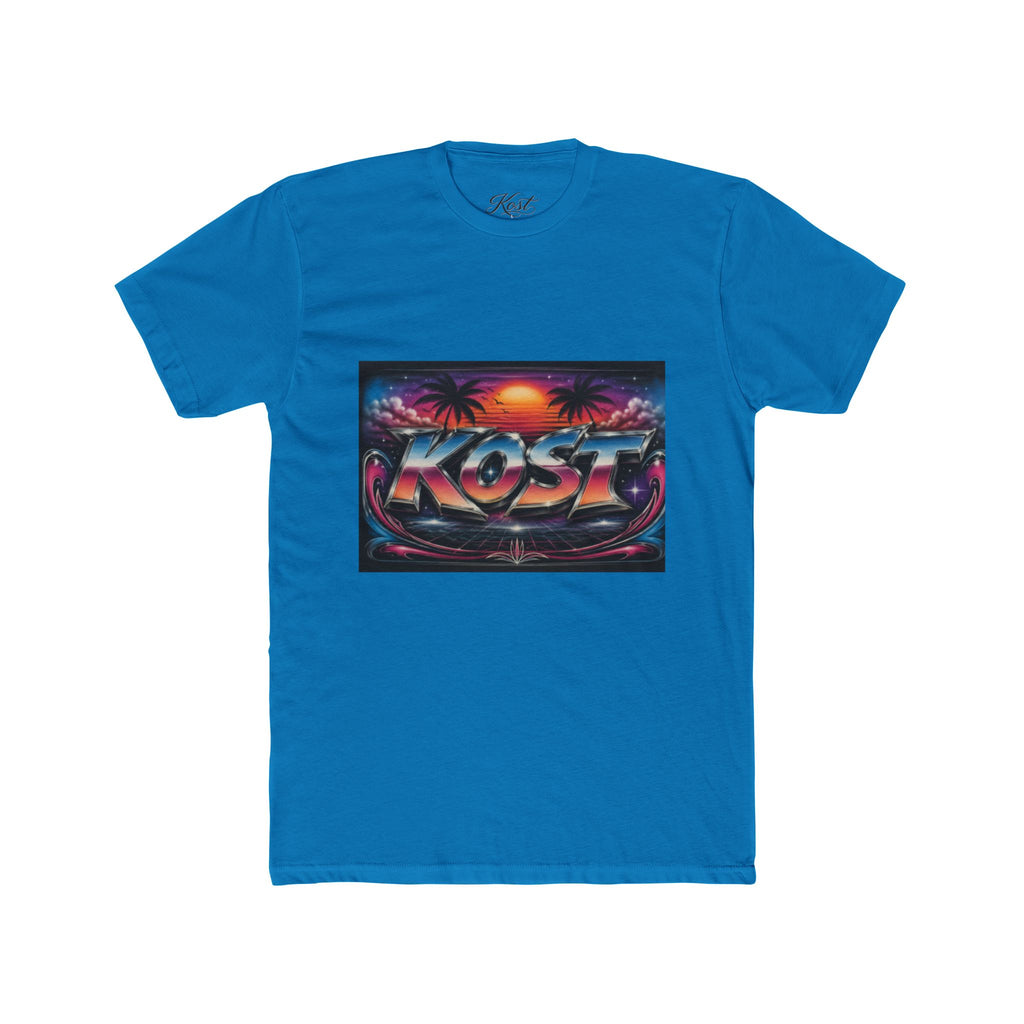 KOST Retro Sunset Tee — 80s Vaporwave Beach Graphic T-Shirt