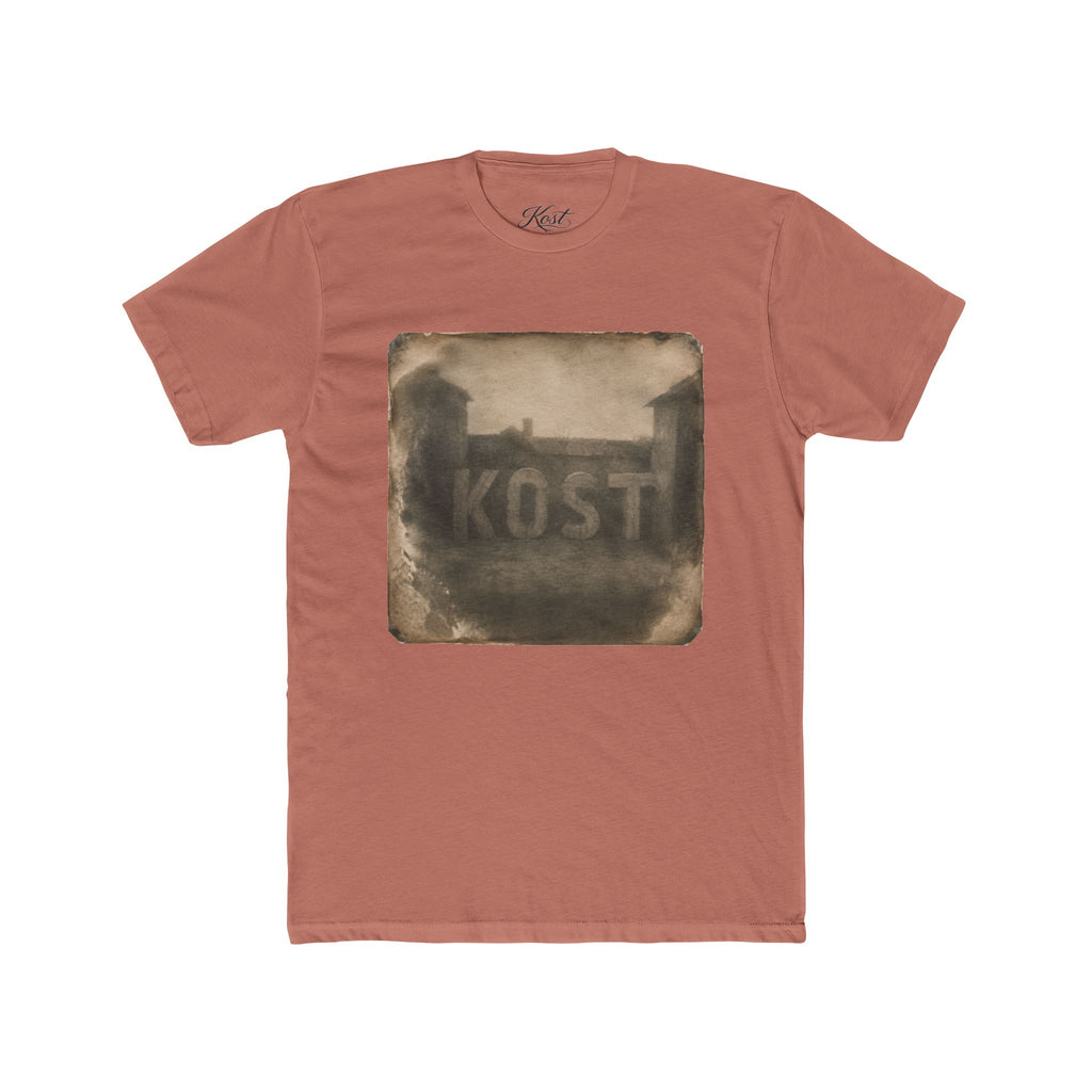Vintage Photo Tee — 'KOST' Sepia Building Graphic