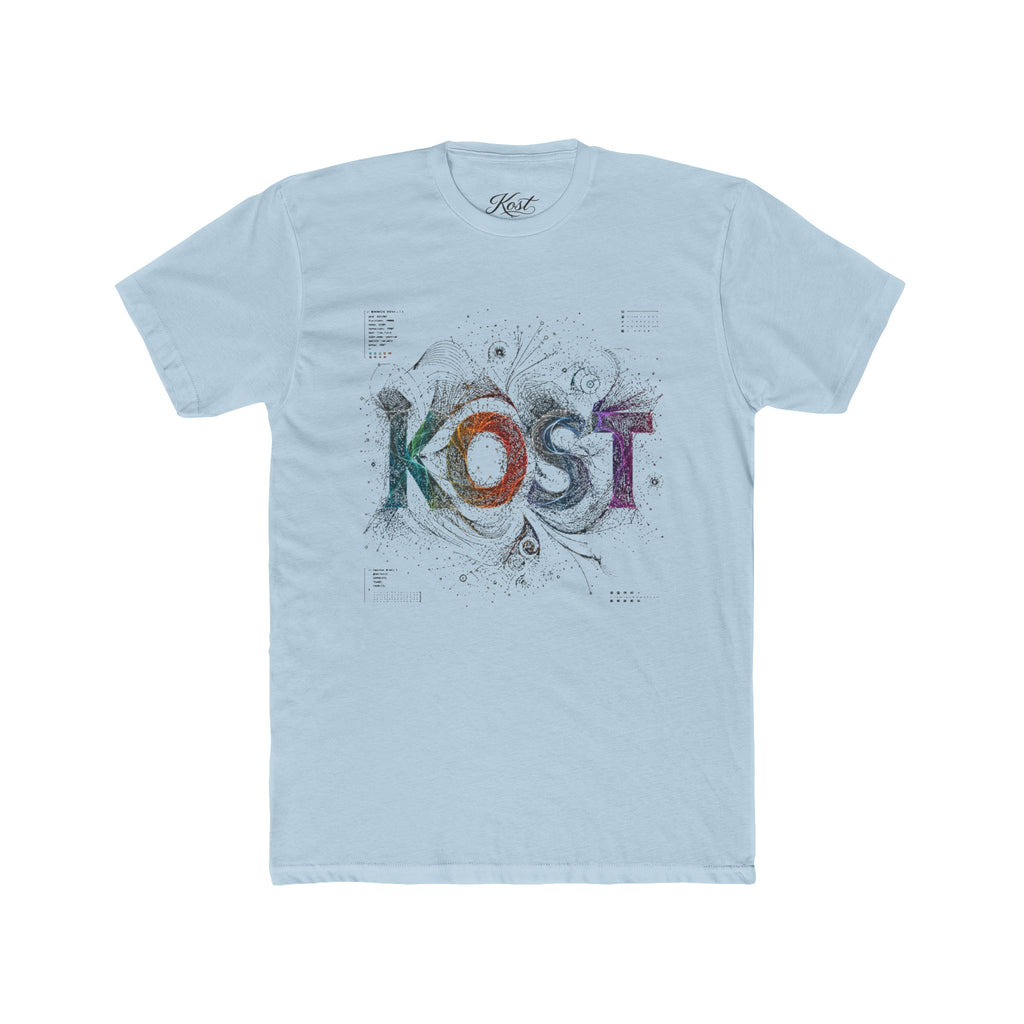 KOST Graphic Tee — Colorful Abstract Lettering Cotton T‑Shirt
