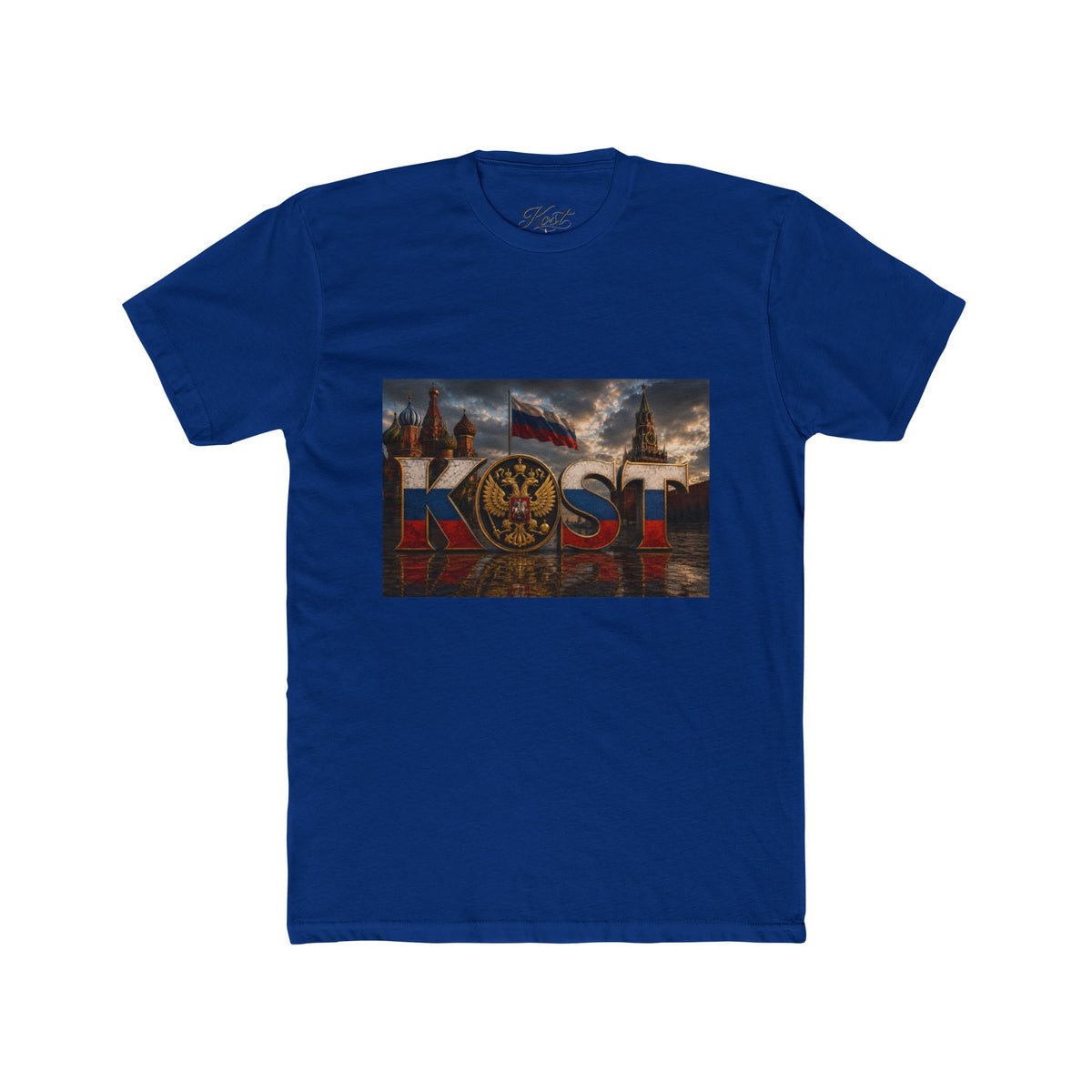 Russia Skyline Graphic Tee — Moscow Cityscape with Double-Headed Eagle