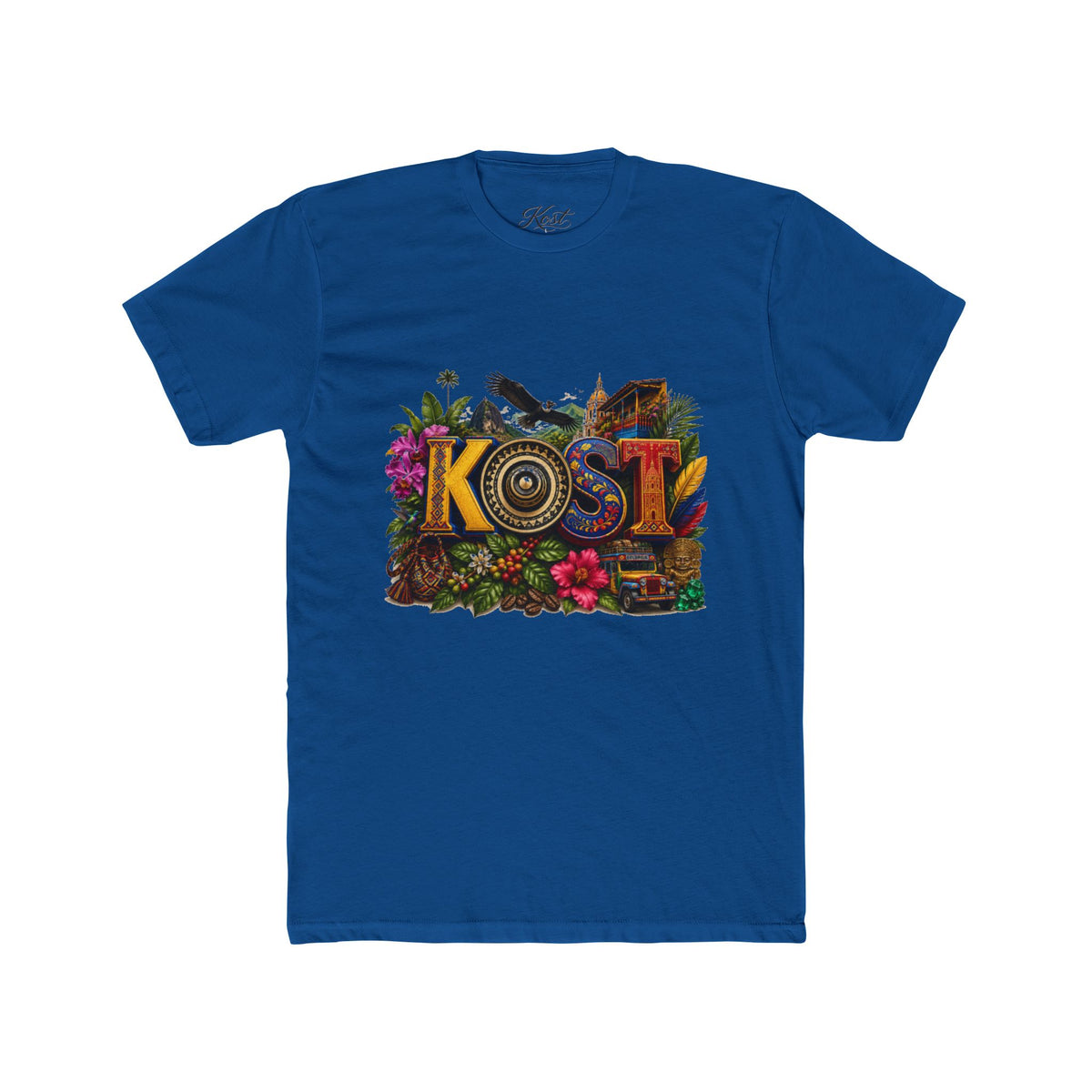 Kost Tropical Lettering Tee — Floral Island Vacation T-Shirt