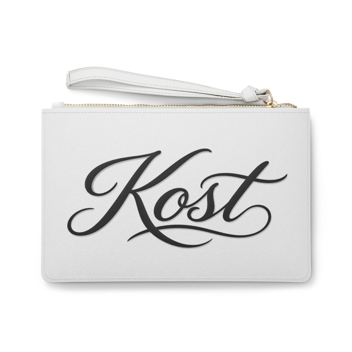 Kost Logo White Clutch Bag