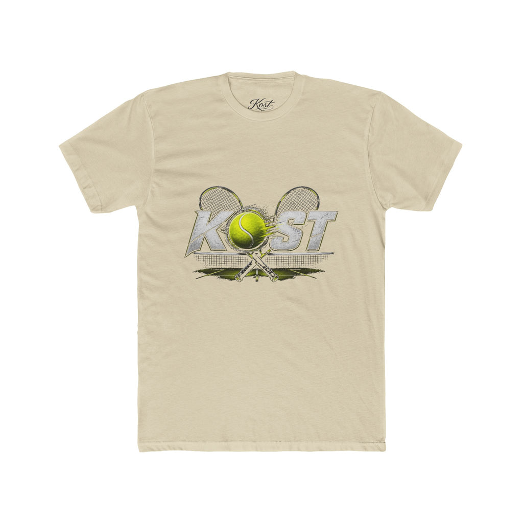 Tennis A-List Crew Tee — Retro Tennis Ball & Racket Graphic