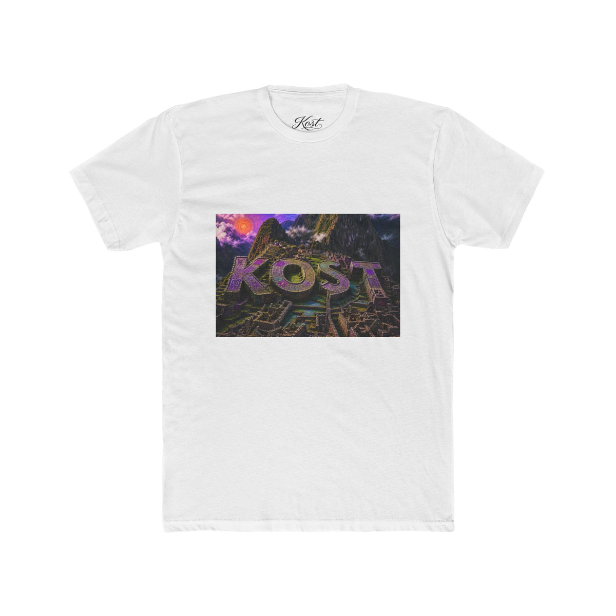 KOST Retro Vaporwave Graphic Tee — 80s Neon Cityscape Shirt