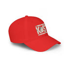 KOST Vintage Logo Baseball Cap — Distressed Red Low Profile Hat