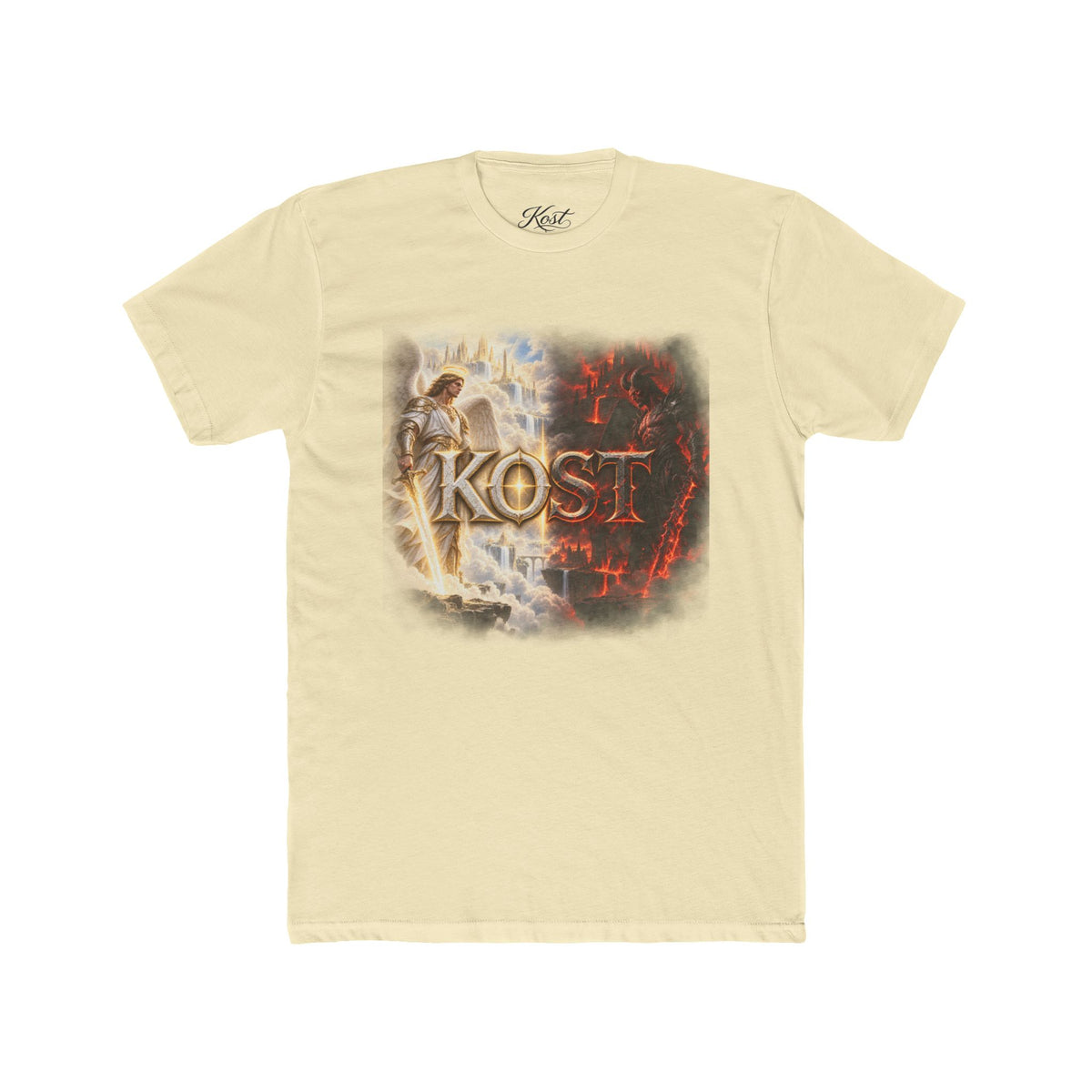 Angel vs Demon Graphic Tee — "KOST" Fantasy Battle T-Shirt