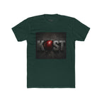 KOST Logo T-Shirt — Distressed Metallic Text with Red Orb Graphic