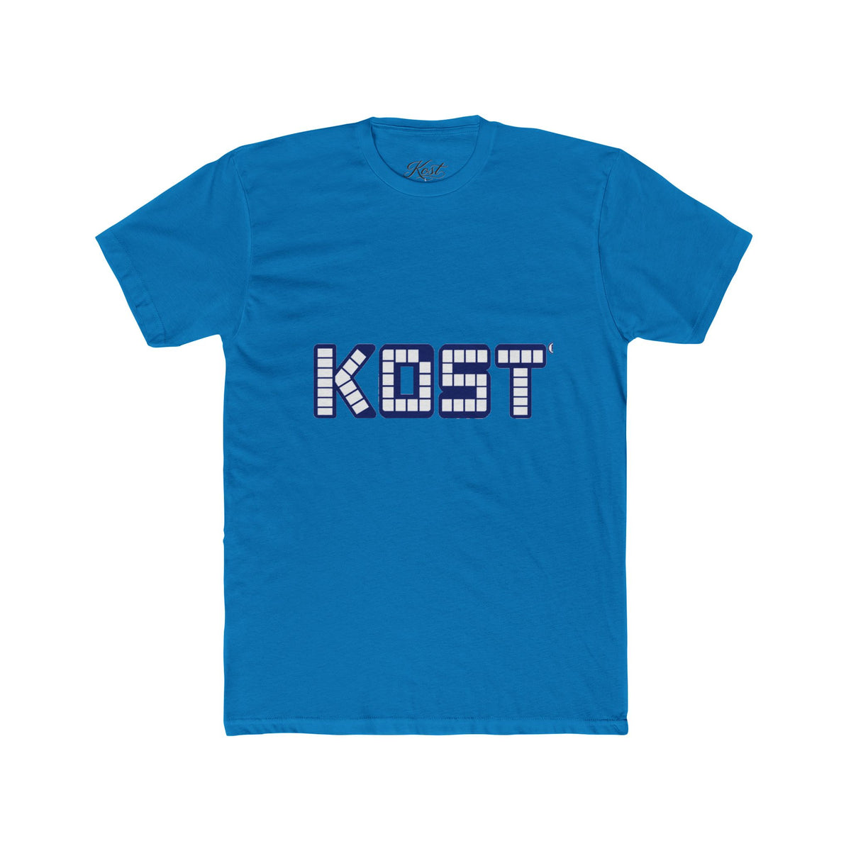 KOST Brick-Style Logo Tee — Retro Pixel Lettering T-Shirt
