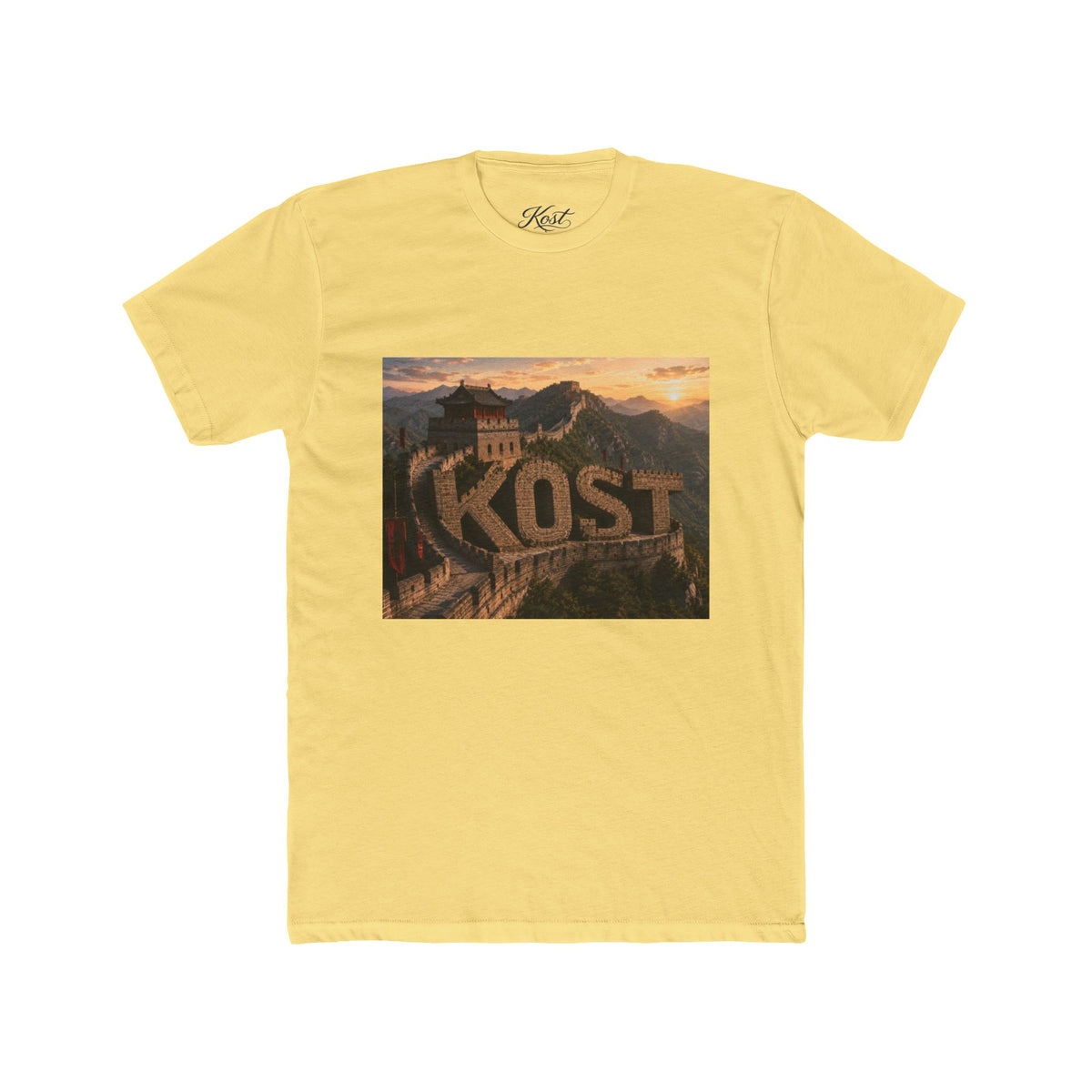 KOST Mountain Scenic Graphic Tee — Vintage Sunset Landscape T-Shirt