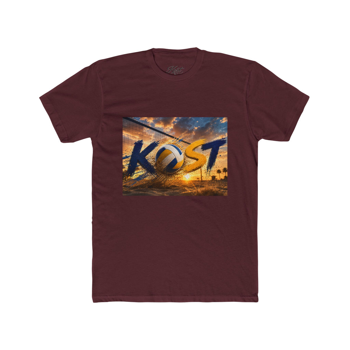 KOST Sunset Palm Tee — Vintage Radio Call Letters Beach T-Shirt