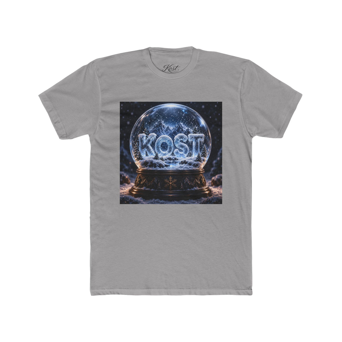 KOST Snow Globe Graphic Tee — Vintage Holiday Winter Scene T-Shirt