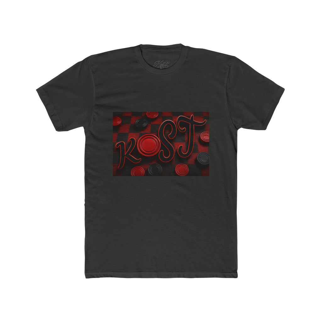 Abstract Red Bokeh Graphic Tee — 'Rogue' Script Design