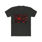 Abstract Red Bokeh Graphic Tee — 'Rogue' Script Design