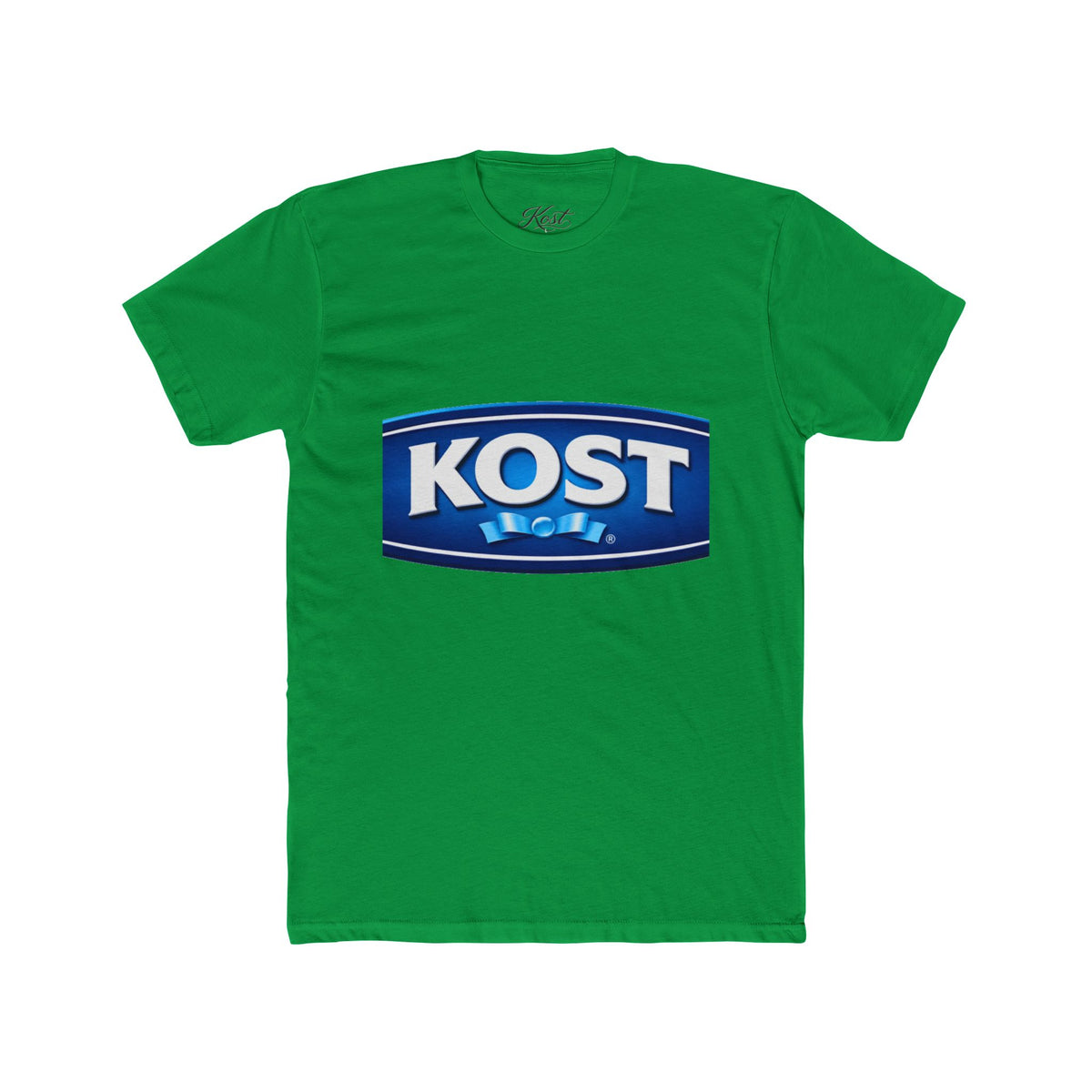 KOST Logo Crewneck T‑Shirt — Vintage Blue Brand Graphic Tee