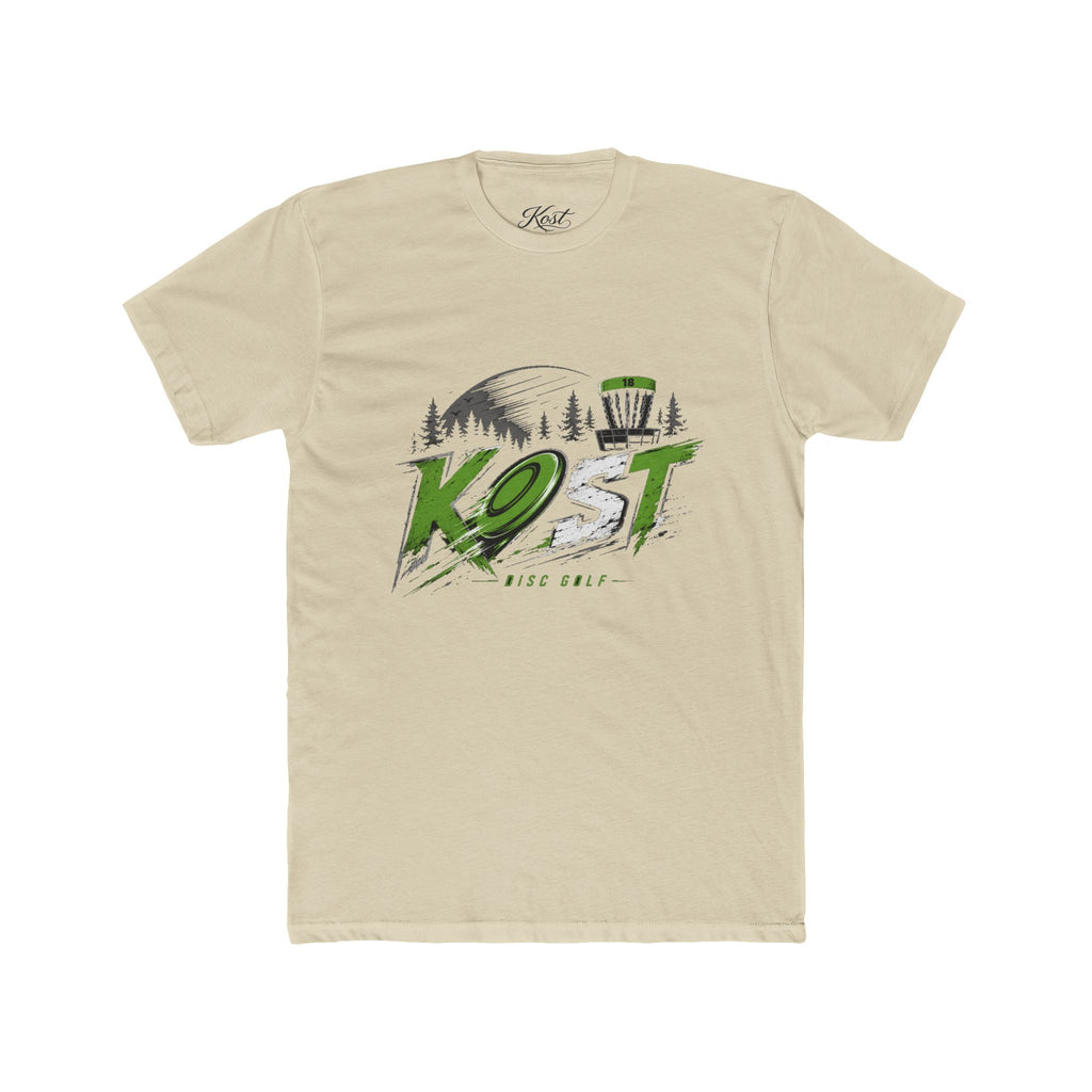 Disc Golf Tee — "K.O.T" Logo Shirt with Basket & Forest Graphic