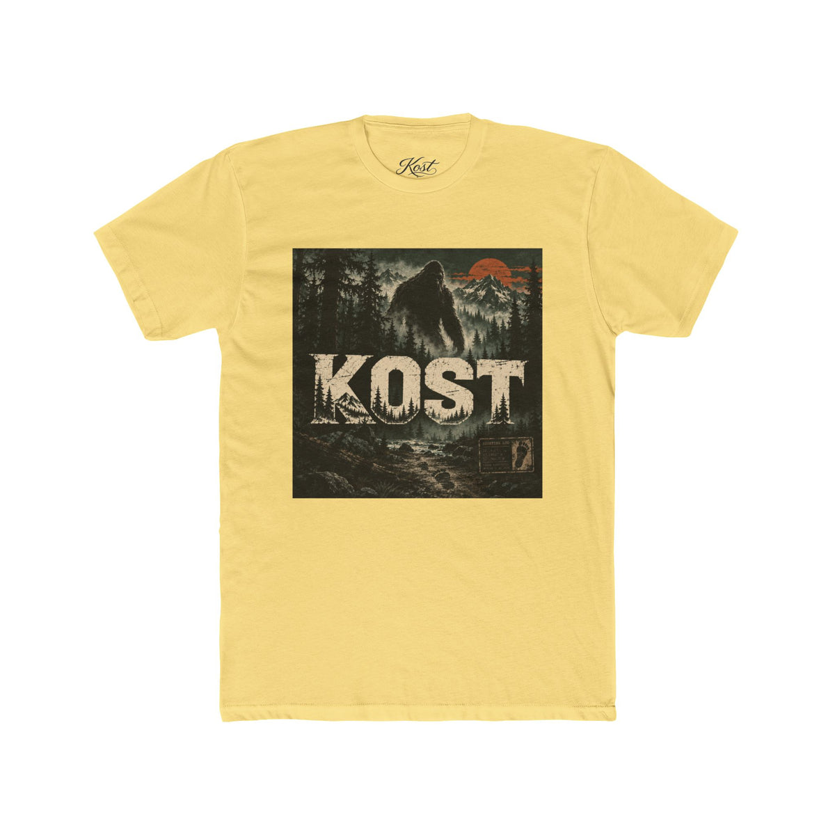 KOST Bigfoot Forest Tee — Vintage Sasquatch Mountain Graphic Shirt