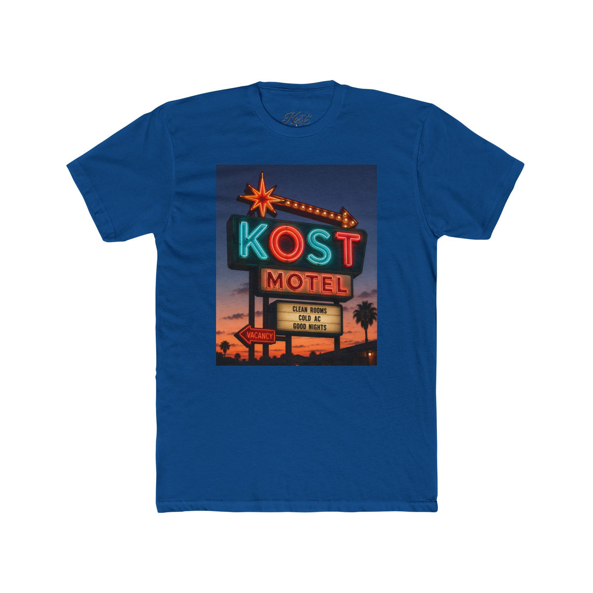 KOST Motel Retro Neon Sign Cotton T-Shirt