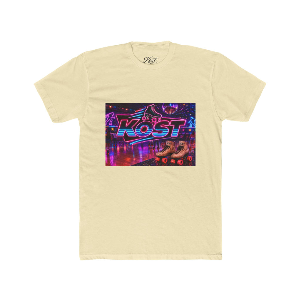 Retro Roller Disco Tee — “KOST” Neon Skate Graphic T-Shirt