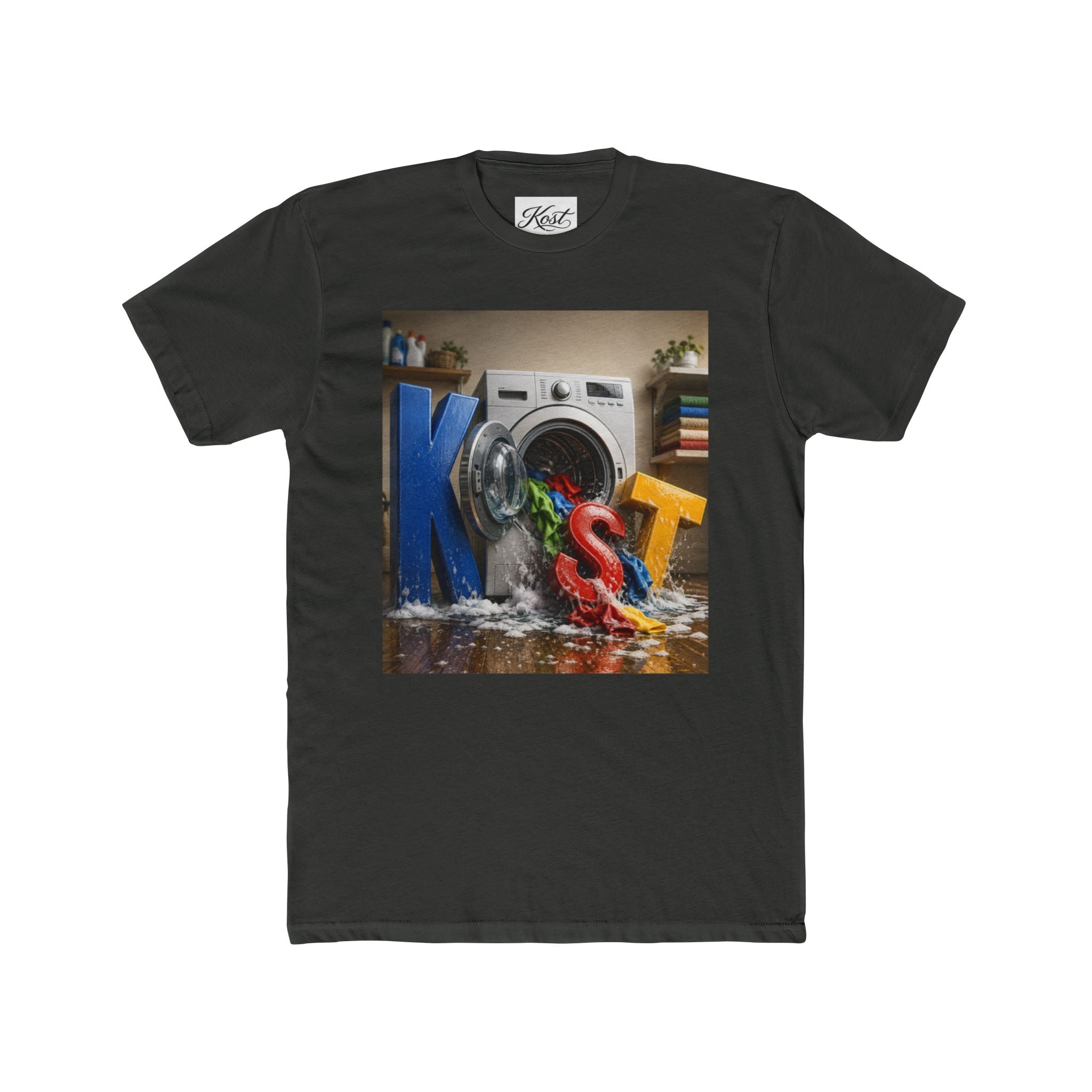 T‑Shirt — Colorful 'Lost Socks' Washing Machine Graphic Tee