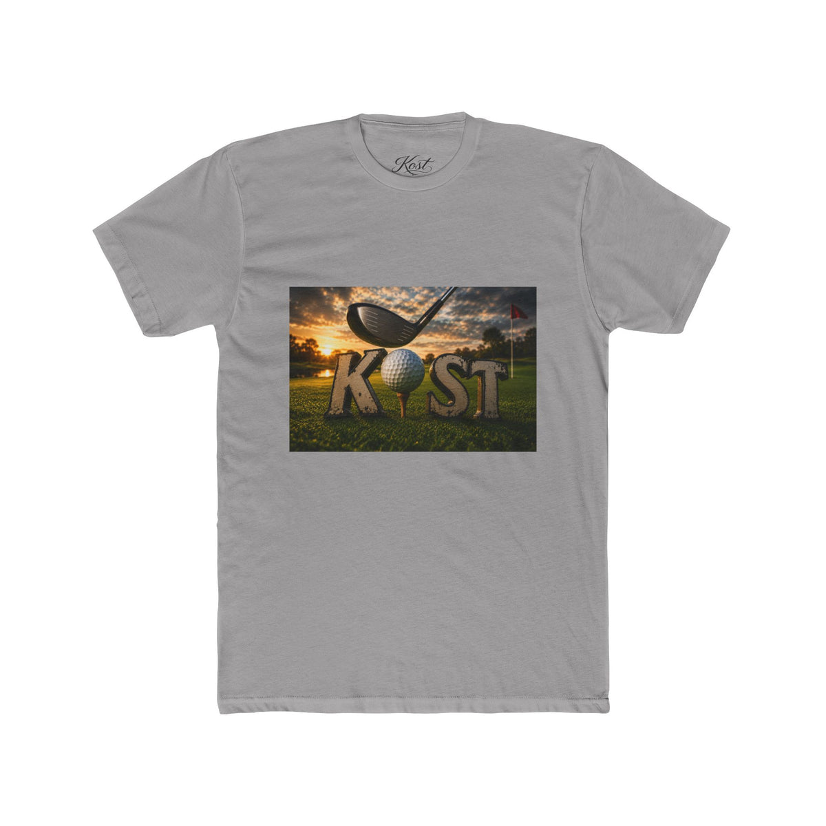 K!ST Golf Sunset Crew Tee — Vintage Golf Club Graphic T-Shirt