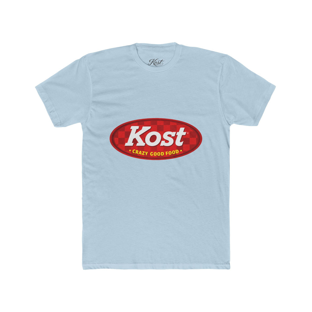 Kost Logo Tee — Vintage Red "Kost" Oval Graphic Cotton T-Shirt