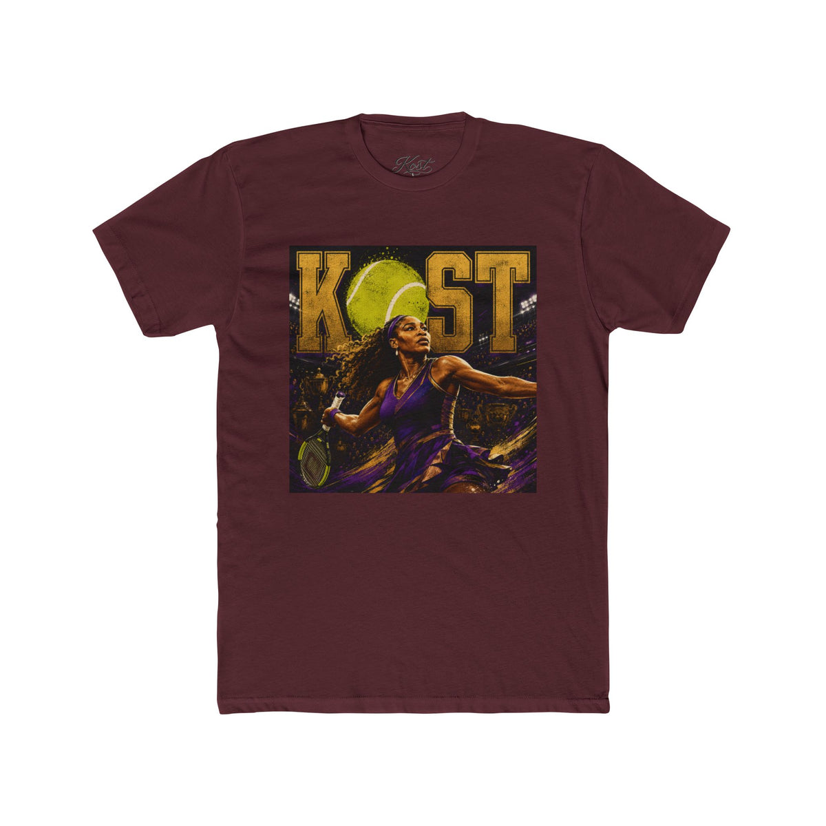 KOST Tennis Player Graphic Tee — Vintage Athlete Art Shirt