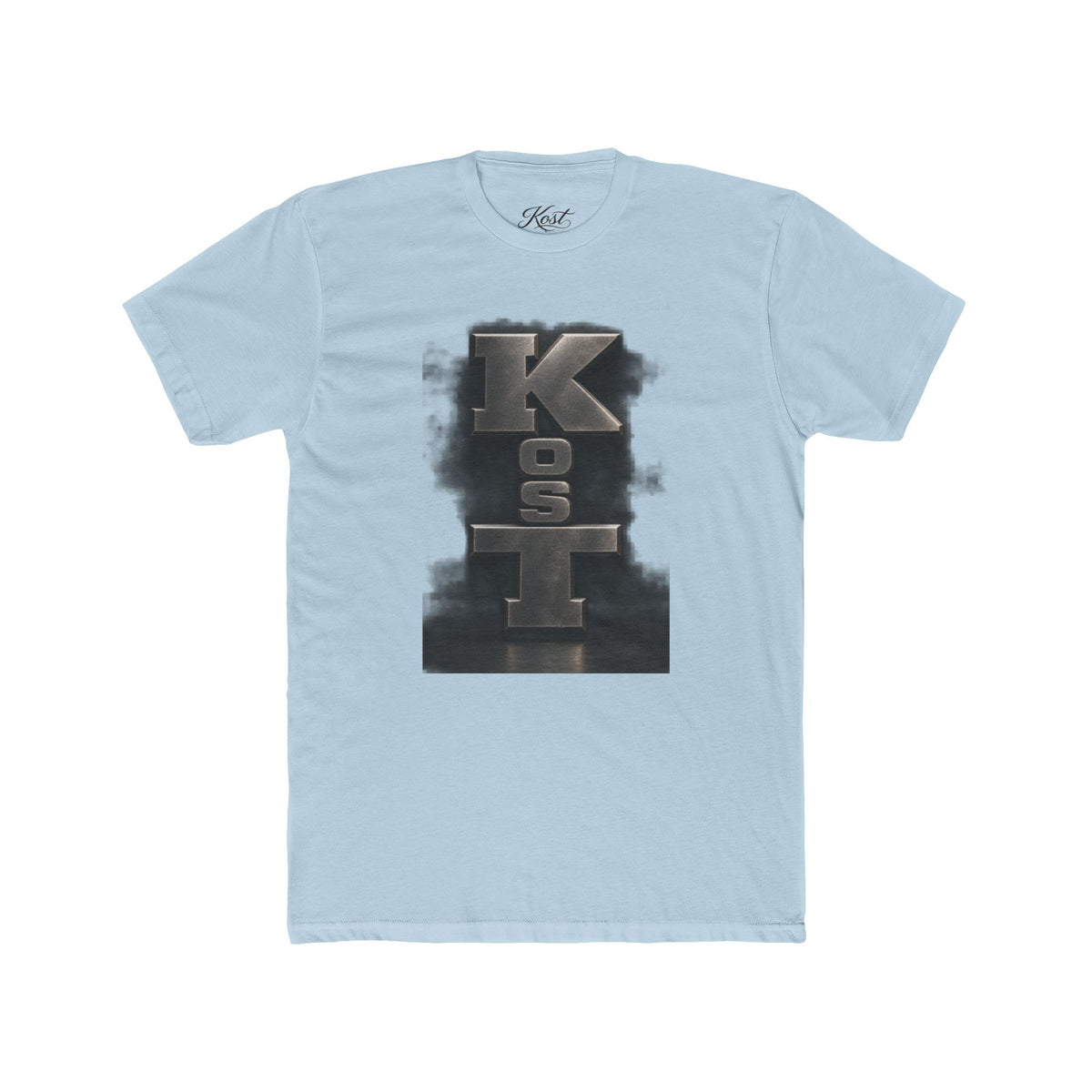 Kosl Vertical Monogram Tee — Bold Industrial Lettering Graphic T‑Shirt